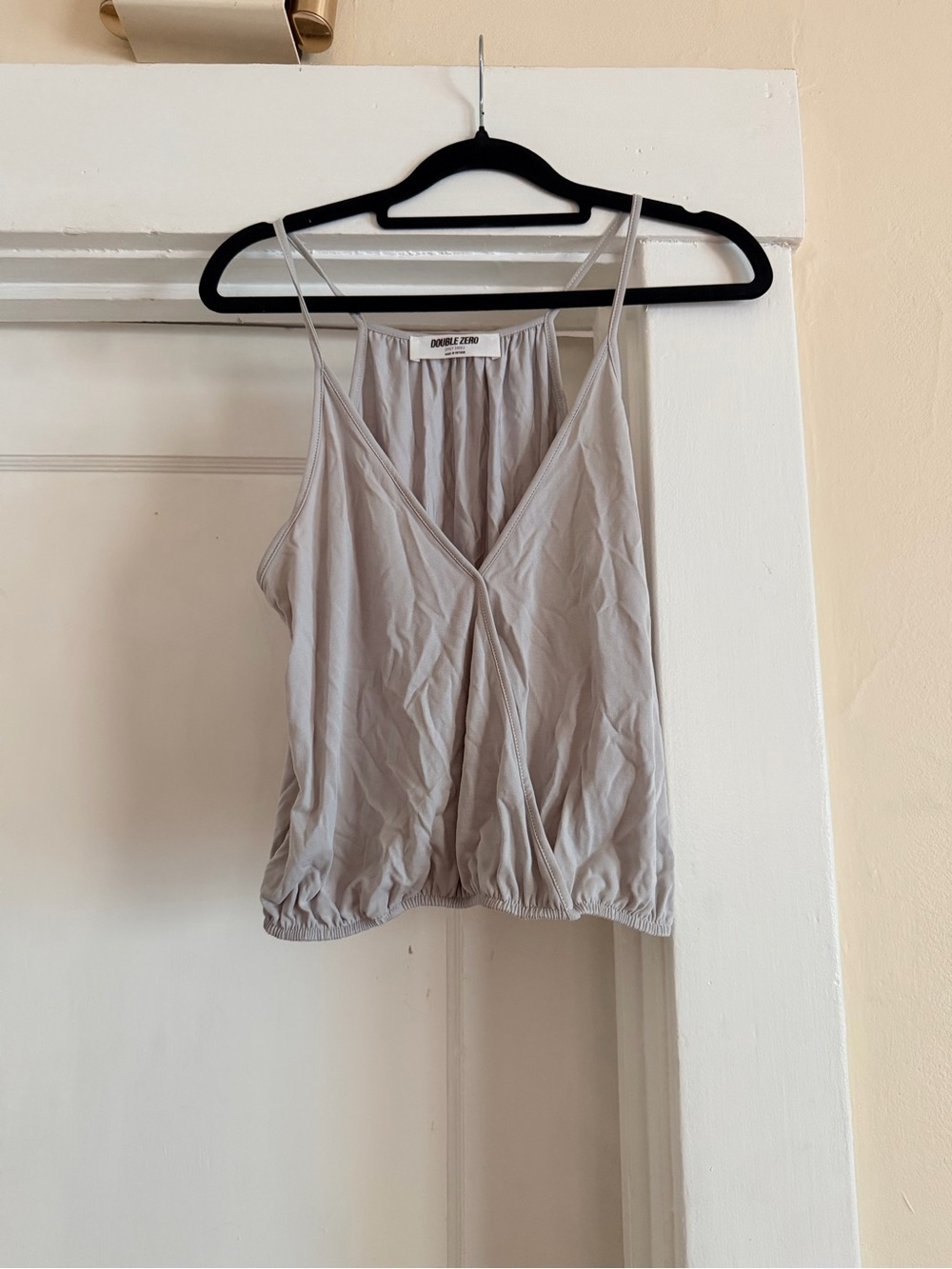 Double Zero Light Gray V-Neck Spaghetti Strap Cami